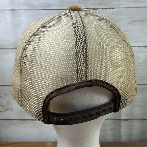 Vintage swingster corduroy support American agriculture farmer SnapBack mesh hat - Picture 4 of 8